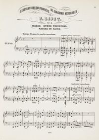Illustration du Prophète de Meyerbeer - Franz Liszt